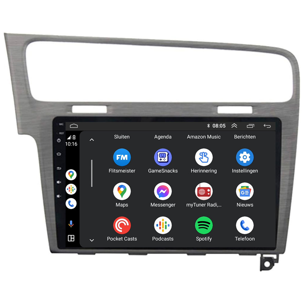Volkswagen Golf 7 | Androide 13 | Radio de coche | 2012 a 2020 | Carplay y Android Auto | Gris