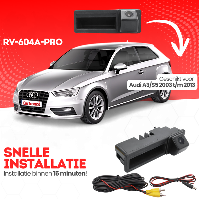 Audi A3/S5 Achteruitrijcamera | 2003 t/m 2013 | Nachtzicht & HD Beeld