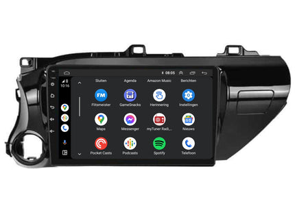 Toyota Hilux 8 | Android 13 | Autoradio | 2015 t/m 2020 | CarPlay & Android Auto