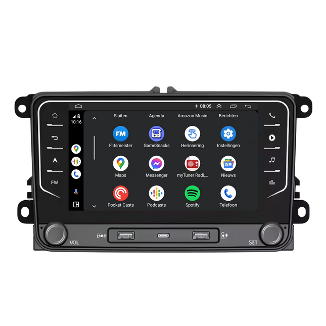 Volkswagen | Seat | Skoda | Autoradio | 2003 t/m 2020 | Android 13 | Carplay & Android Auto