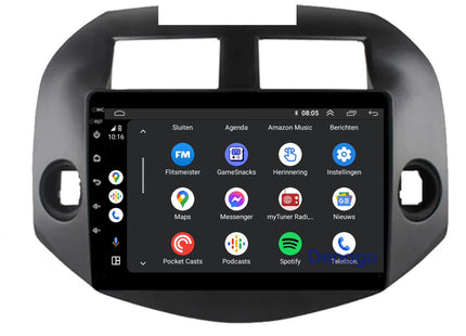 Radio para coche Toyota RAV4 CarPlay | 2007 a 2012 | Denago DNG-A314 | 10 pulgadas | Android 13 | CarPlay inalámbrico & Android Auto
