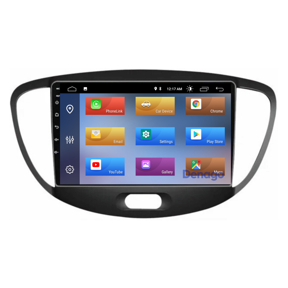 Radio de coche Hyundai i10 CarPlay | 2008 a 2013 | Denago DNG-A67 | 9 pulgadas | Androide 13 | CarPlay inalámbrico y Android Auto