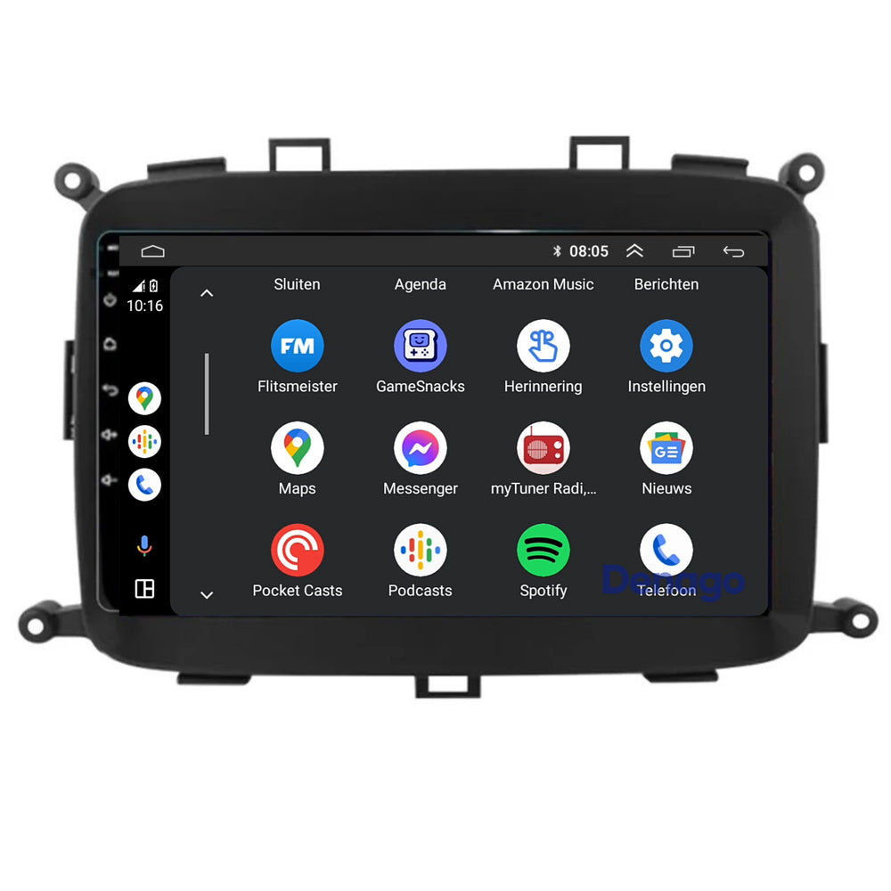 Radio para coche Kia Carens CarPlay | 2013 a 2019 | Denago DNG-A180 | 9 pulgadas | Androide 13 | CarPlay inalámbrico y Android Auto