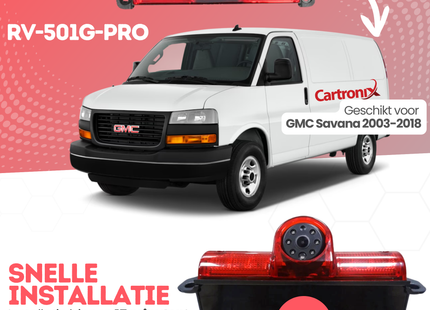 GMC Savana Derde Remlicht Achteruitrijcamera | 2003 t/m 2018 | Nachtzicht | HD Beeld