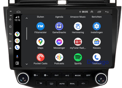 Honda Accord CarPlay autoradio | 2003 t/m 2008 | Denago DNG-A168 | 9 inch | Android 13 | Draadloos CarPlay & Android Auto