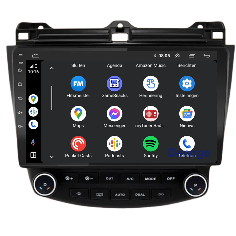 Radio para coche Honda Accord CarPlay | 2003 a 2008 | Denago DNG-A168 | 9 pulgadas | Androide 13 | CarPlay inalámbrico y Android Auto