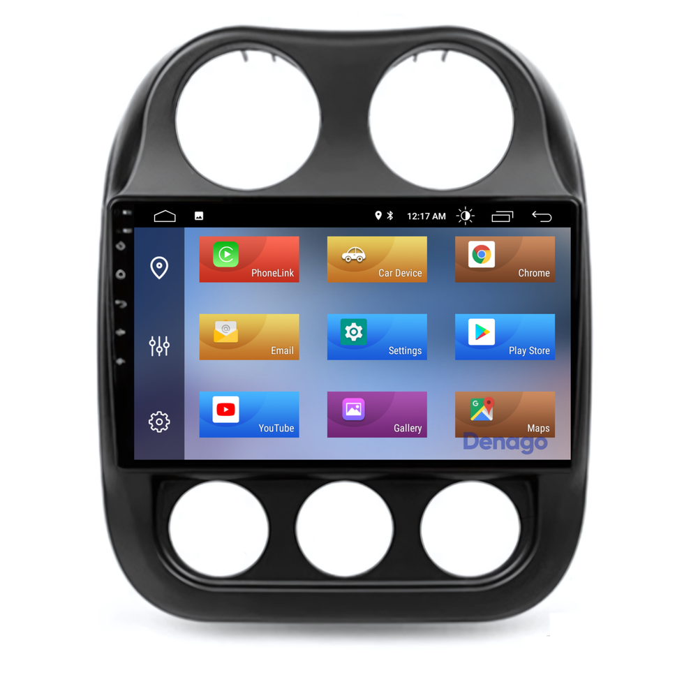 Jeep Compass CarPlay autoradio | 2010 t/m 2016 | Denago DNG-A37 | 9 inch | Android 13 | Draadloos CarPlay & Android Auto
