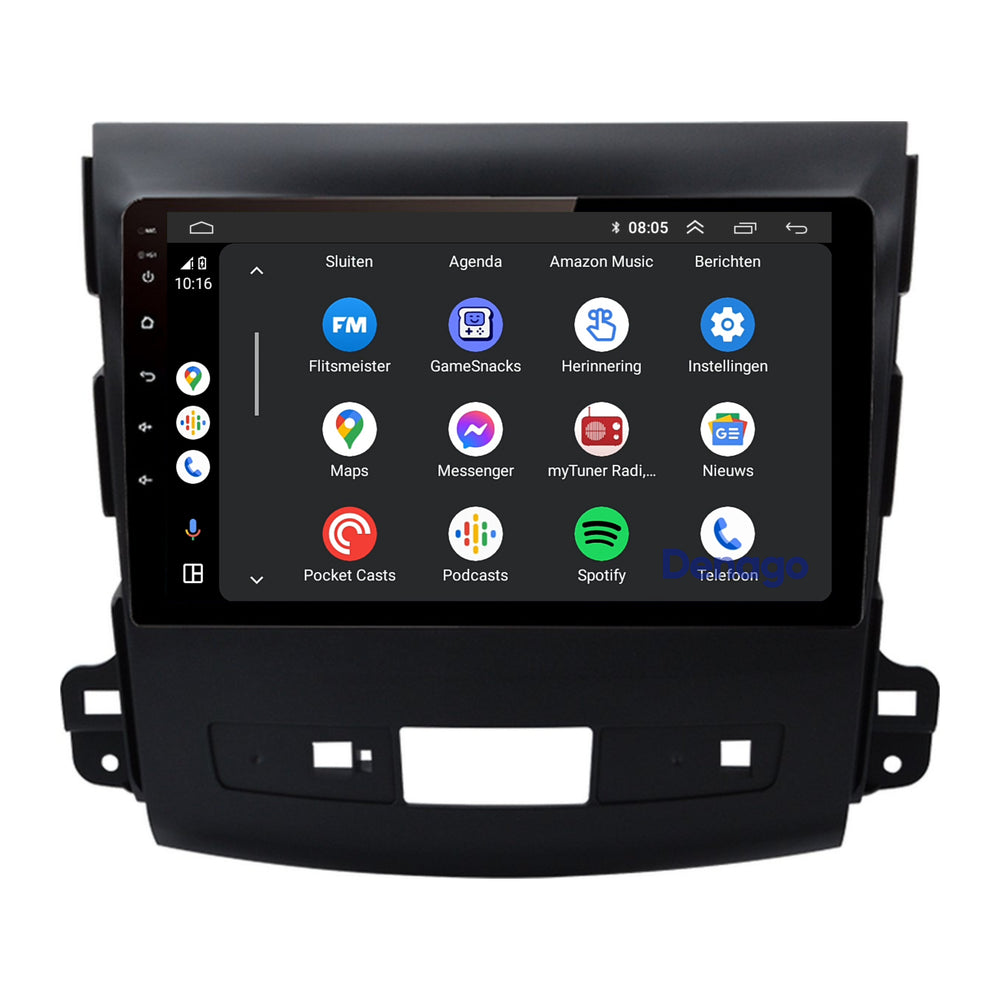 Radio para coche Mitsubishi Outlander CarPlay | 2008 a 2012 | Denago DNG-A170 | 9 pulgadas | Androide 13 | CarPlay inalámbrico y Android Auto