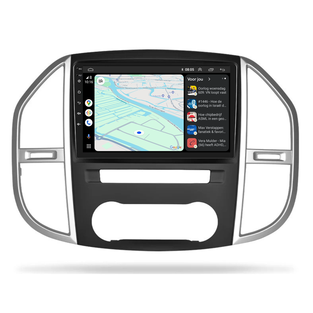 Mercedes Vito | Android 13 l Radio de coche | 2015 a 2024 | Carplay y Android Auto