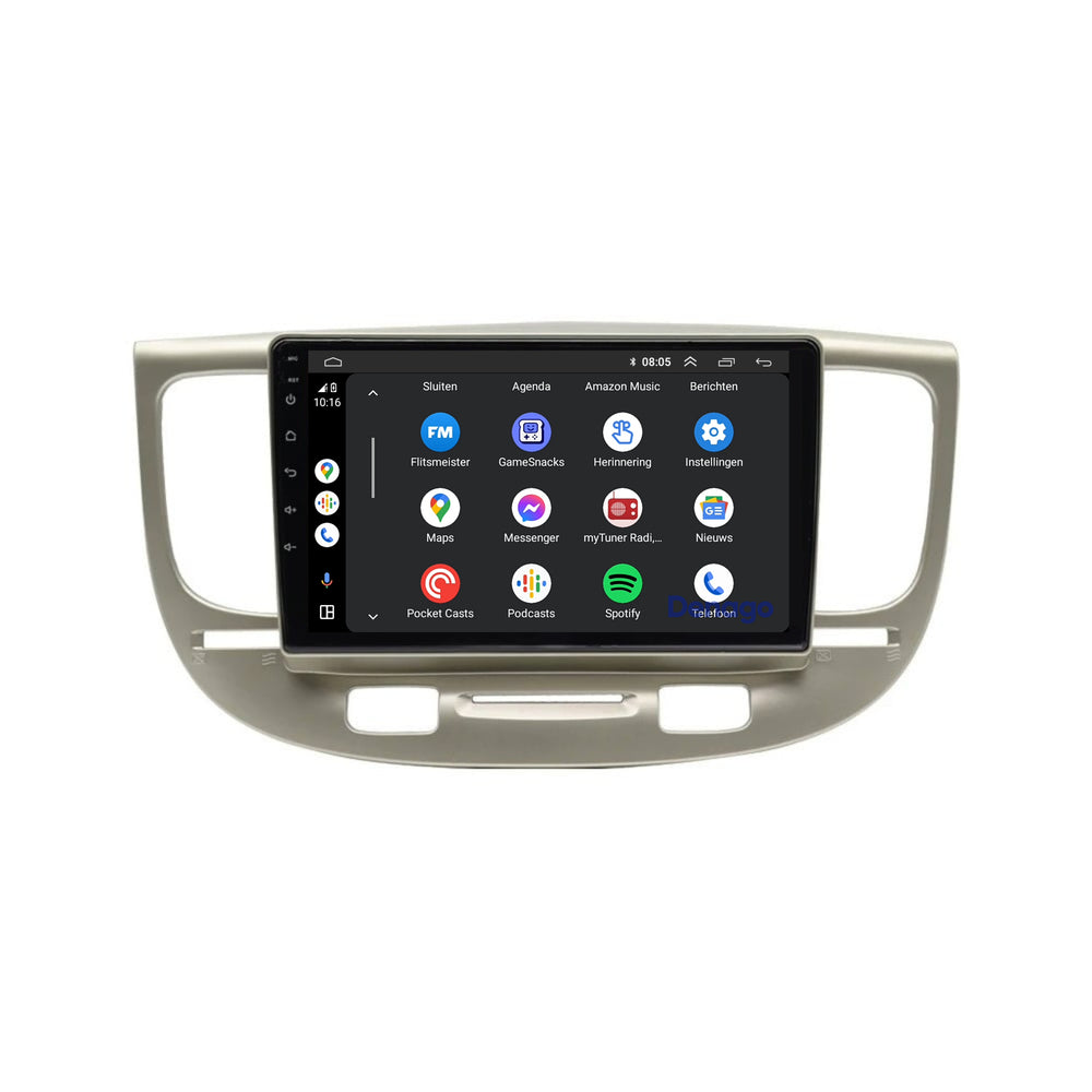 Radio para coche Kia Rio CarPlay | 2006 a 2010 | Denago DNG-A173 | 9 pulgadas | Androide 13 | CarPlay inalámbrico y Android Auto