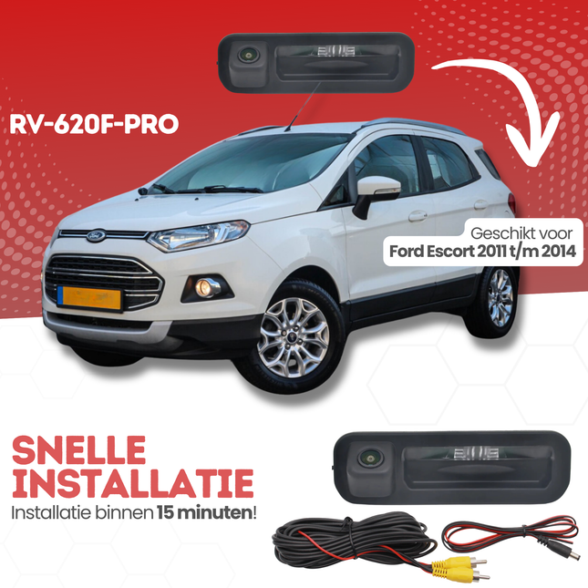 Ford Escort Achteruitrijcamera | 2011 t/m 2014 | Nachtzicht & HD Beeld