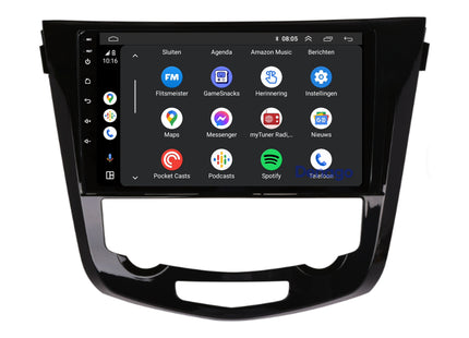 Nissan Qashqai CarPlay autoradio | 2014 t/m 2021 | Denago DNG-A106 | 10 inch | Android 13 | Draadloos CarPlay & Android Auto
