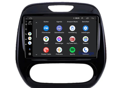 Renault Captur CarPlay autoradio | 2013 t/m 2017 | Denago DNG-A182 | 9 inch | Android 13 | Draadloos CarPlay & Android Auto