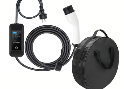 EV Laadkabel Type 2 – 3,5kW | 5M | Voor Thuis | CampingDraagbare EV Thuislader Type 2 | 3,5 kW | Waterdicht IP67 | 5m TPU-kabel | 1-fase | Laadstroom instelbaar (8A/10A/13A/16A) | Timerfunctie & Uitgestelde start | Met opbergtas | Reizen