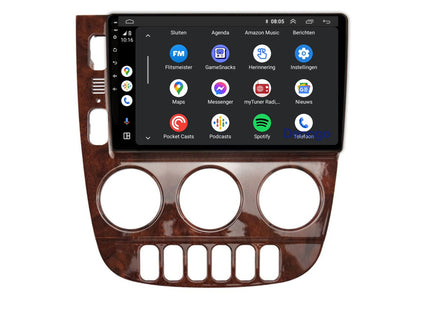 Mercedes ML CarPlay autoradio | 1999 t/m 2004 | Denago DNG-A104 | 9 inch | Android 13 | Draadloos CarPlay & Android Auto | Houtkleurig frame