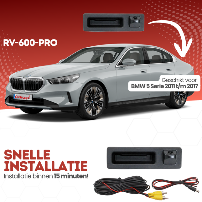 BMW 5 Serie Achteruitrijcamera | 2011 t/m 2017 | Nachtzicht & HD Beeld