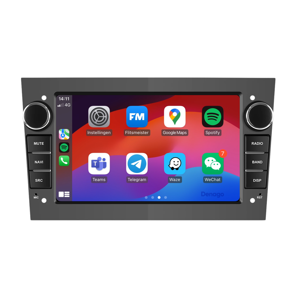 Opel CarPlay Radio para coche | Androide 13 | 2 GB + 64 GB | 2001 a 2013 | Android Auto - Gris