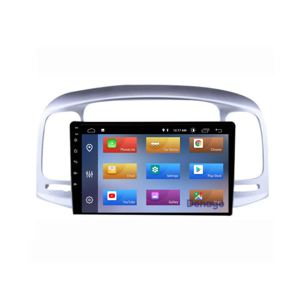 Hyundai Accent CarPlay car radio | 2007 to 2011 | Denago DNG-A174 | 9 inches | Android 13 | Wireless CarPlay & Android Auto