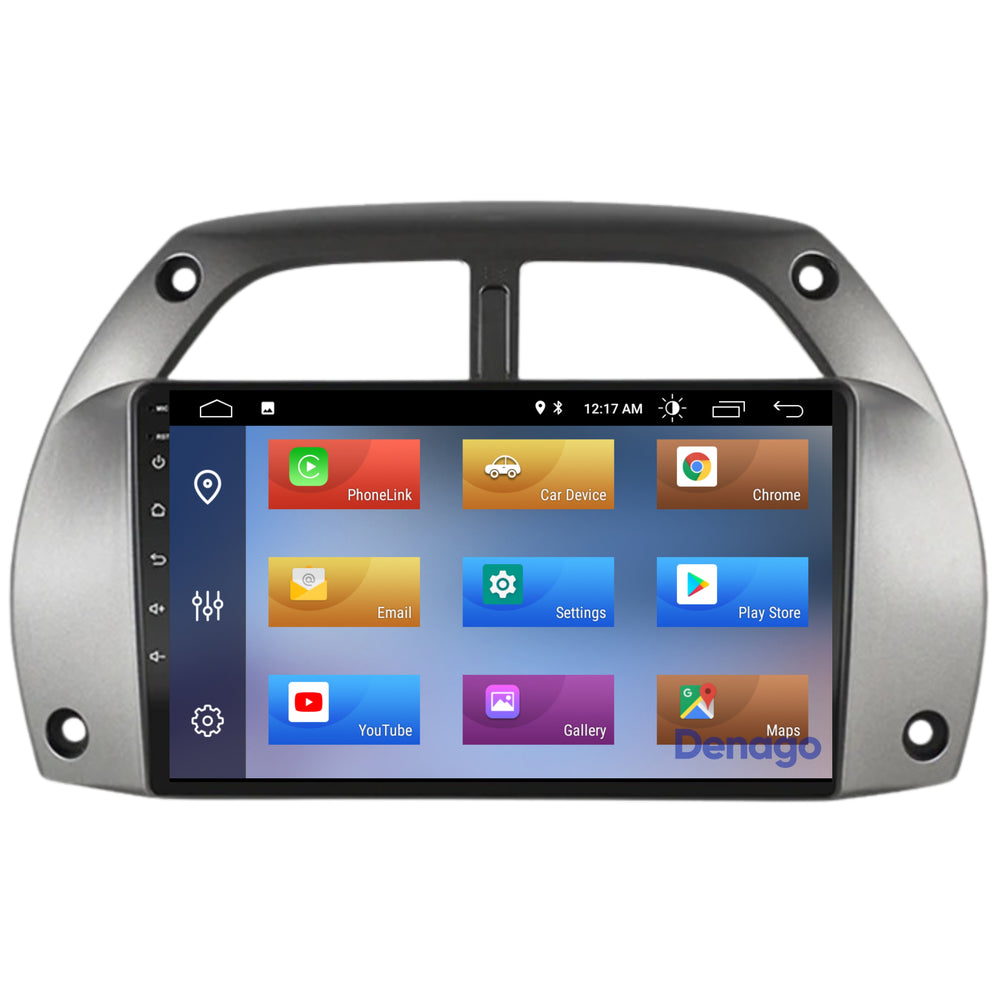 Toyota RAV4 CarPlay car radio | 2001 to 2003 | Denago DNG-A206 | 9 inches | Android 13 | Wireless CarPlay & Android Auto | Gray frame