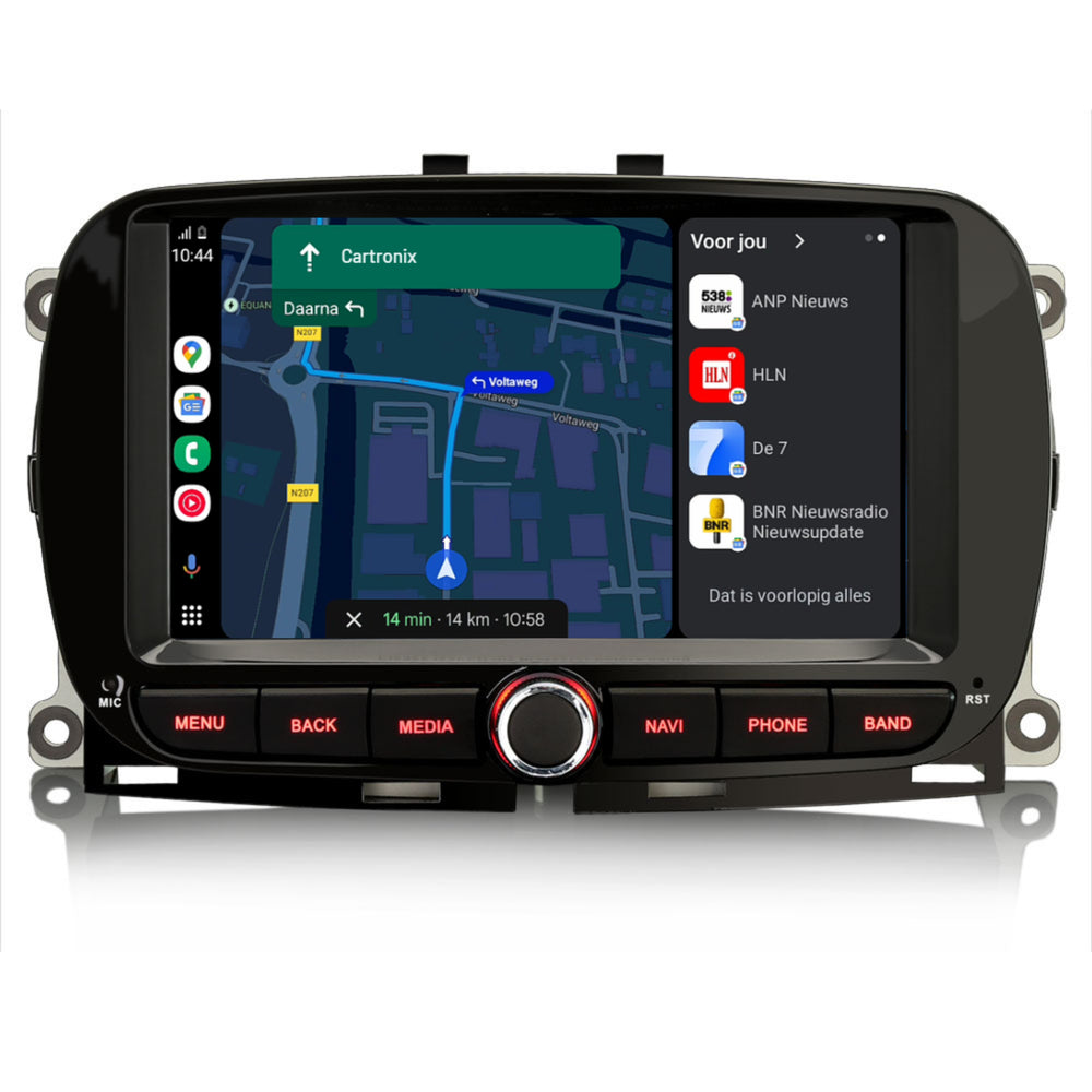 Fiat 500 CarPlay | Androide 13 | 2007 a 2015 | 4+64GB