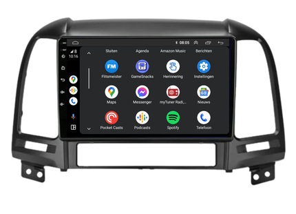Hyundai Santa Fe | Android 13 | Autoradio | 2006 t/m 2011 | Carplay & Android Auto