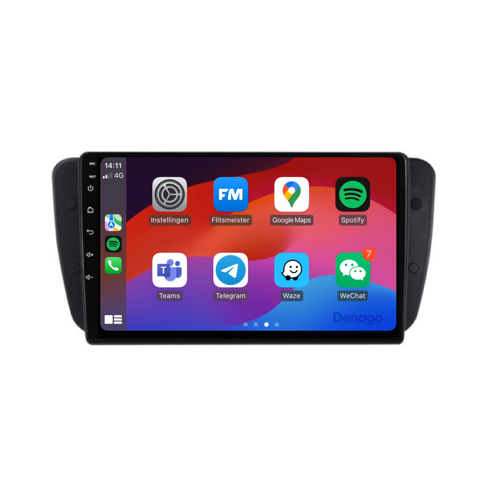 Seat Ibiza CarPlay autoradio | 2008 t/m 2014 | Denago DNG-A05 | 9 inch | Android 13 | Draadloos CarPlay & Android Auto