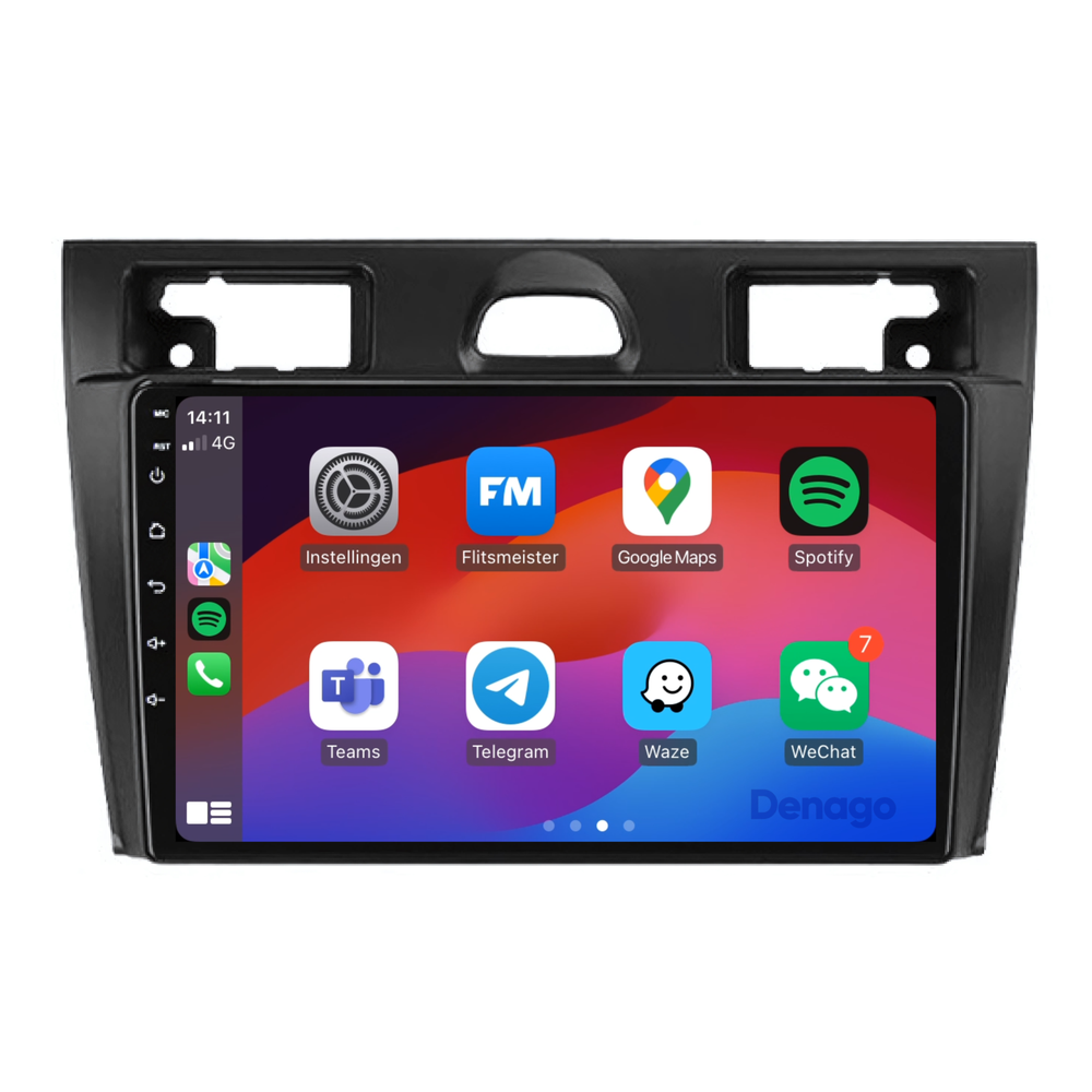 Ford Fiesta CarPlay car radio | 2006 to 2008 | Denago DNG-A14 | 9 inches | Android 13 | Wireless CarPlay & Android Auto