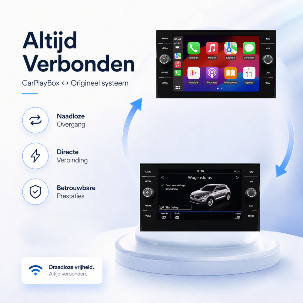 Volkswagen T-Roc | 2017 t/m 2026 | CarPlay & Android Auto Box | MIB