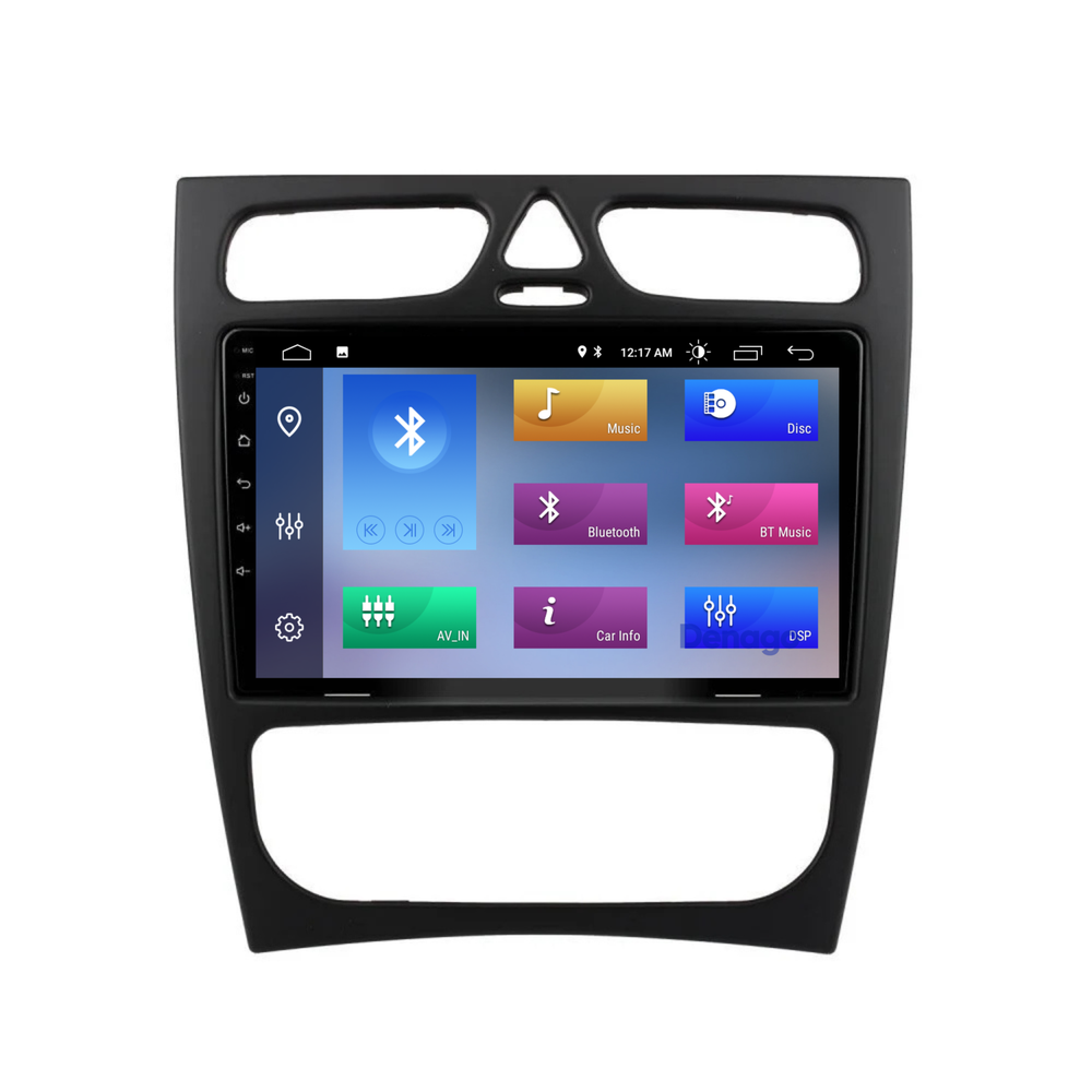 Mercedes Clase C W203 Radio de coche CarPlay | 2000 a 2004 | Denago DNG-A52 | 9 pulgadas | Androide 13 | CarPlay inalámbrico y Android Auto