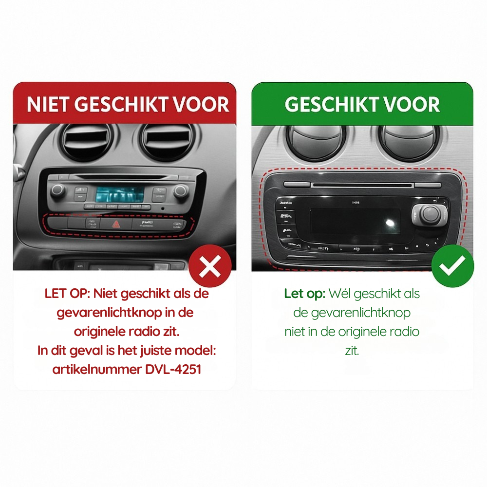 Seat Ibiza CarPlay autoradio | 2008 t/m 2014 | Denago DNG-A05 | 9 inch | Android 13 | Draadloos CarPlay & Android Auto