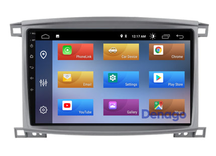 Toyota Land Cruiser 100 CarPlay autoradio | 2005 t/m 2007 | Denago DNG-A310 | 10 inch | Android 13 | Draadloos CarPlay & Android Auto | Grijs frame