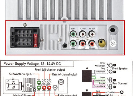 2-Din Autoradio | Bluetooth & USB