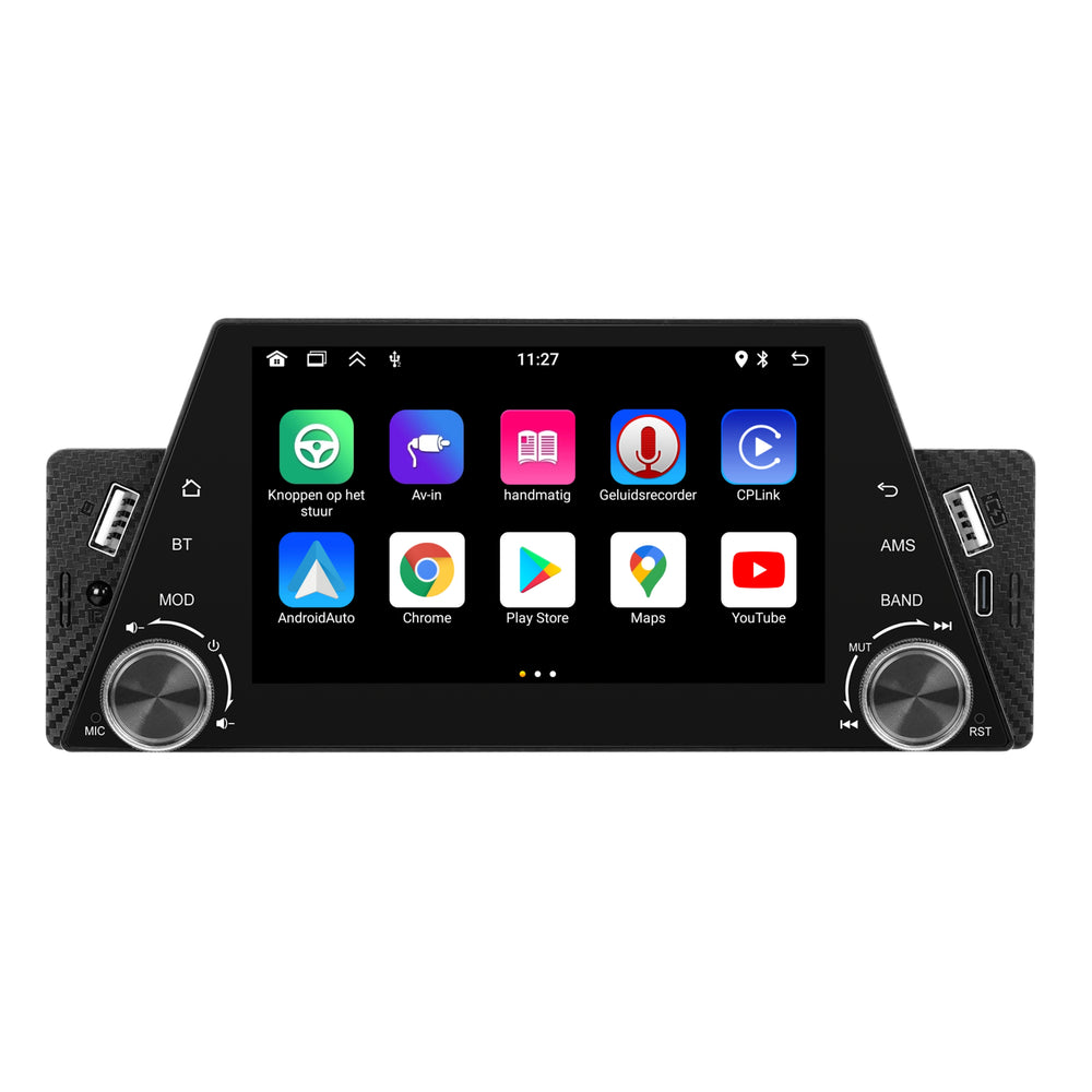 Universal 1 DIN Car Radio | WINCE | Wired CarPlay & Android Auto