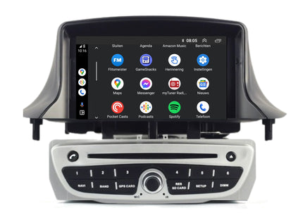 Renault Megane 3 | Android 14 | Autoradio | 2008 t/m 2015 | Carplay & Android Auto Zilver