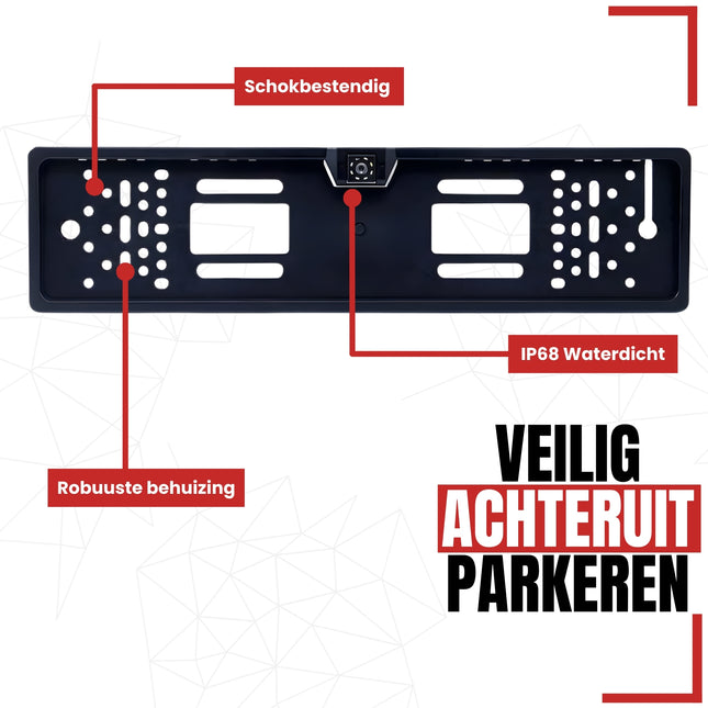 Cartronix RV-410 PRO kentekenplaathouder met camera | 8 LED Nachtzicht
