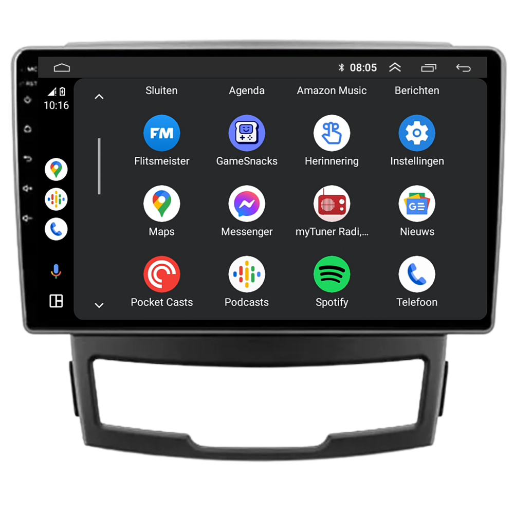 Ssangyong Korando | Androide 13 | Radio de coche | 2011 a 2014 | CarPlay y Android Auto