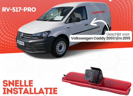 Volkswagen Caddy Derde Remlicht Achteruitrijcamera | 2003 t/m 2015 | Nachtzicht | HD Beeld
