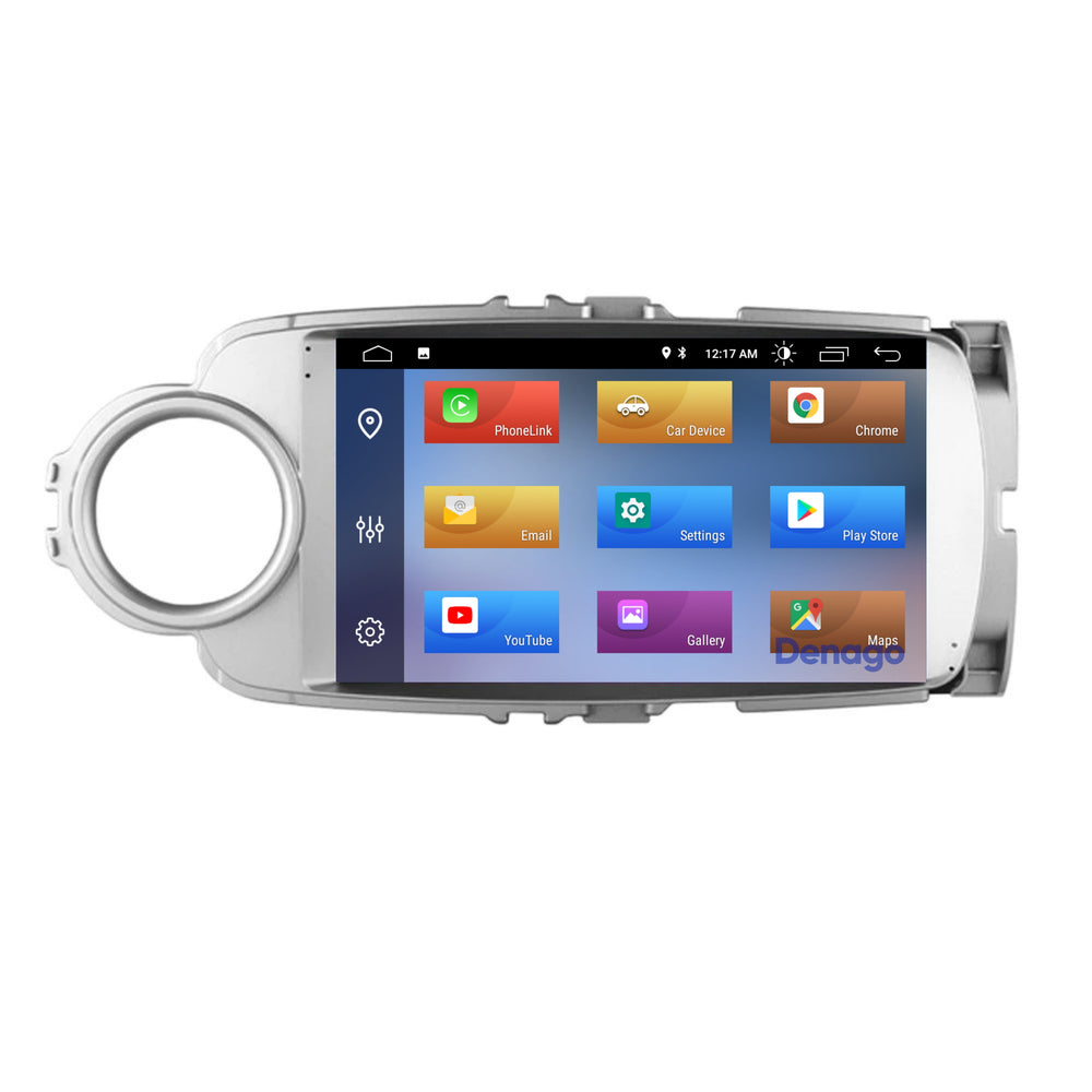 Radio para coche Toyota Yaris CarPlay | 2011 a 2019 | Denago DNG-A286 | 9 pulgadas | Androide 13 | Plata | CarPlay inalámbrico y Android Auto