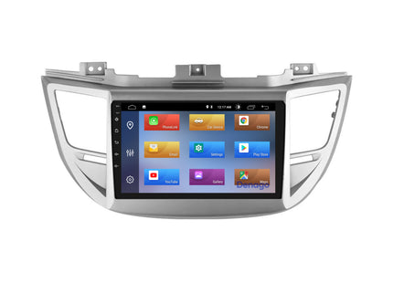 Hyundai Tucson CarPlay autoradio | 2009 t/m 2017 | Denago DNG-A115 | 9 inch | Android 13 | Draadloos CarPlay & Android Auto | Zilver frame