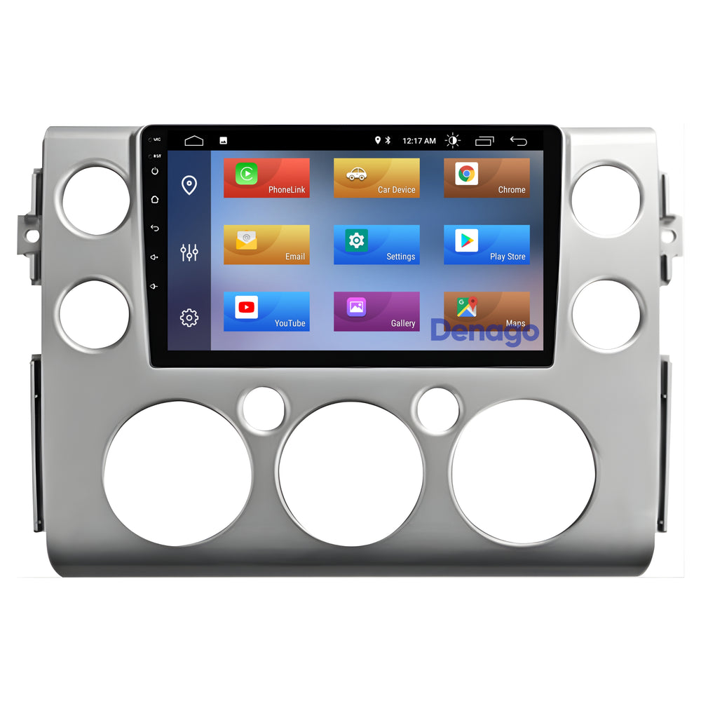 Toyota FJ Cruiser CarPlay car radio | 2006 to 2017 | Denago DNG-A313 | 9 inches | Android 13 | Wireless CarPlay & Android Auto | Silver frame