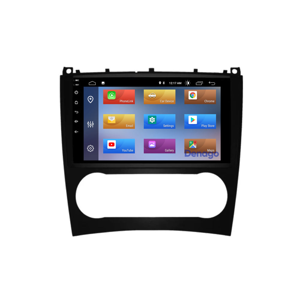 Mercedes Clase C W203 | CVX W203 | CLK W209 Radio de coche CarPlay | 2004 a 2011 | Denago DNG-A238 | 9 pulgadas | Androide 13 | CarPlay inalámbrico y Android Auto