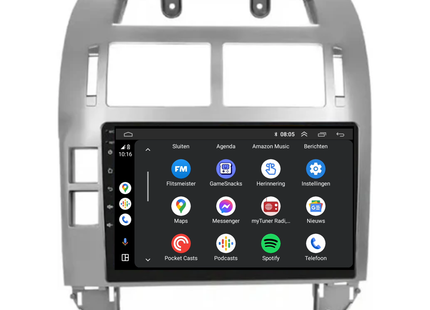 Volkswage Polo | Android 13 | Autoradio | 1999 t/m 2009 | CarPlay & Android Auto | Grijs