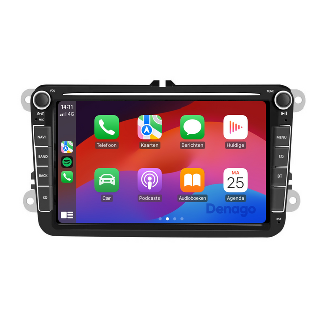 8 INCH Skoda Draadloos CarPlay | Android Auto | Android 13