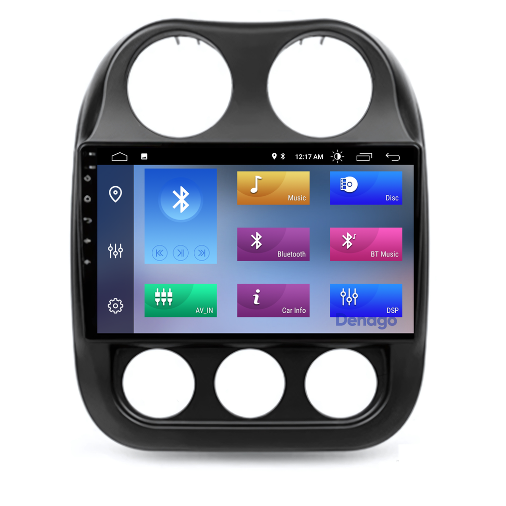 Jeep Compass CarPlay autoradio | 2010 t/m 2016 | Denago DNG-A37 | 9 inch | Android 13 | Draadloos CarPlay & Android Auto