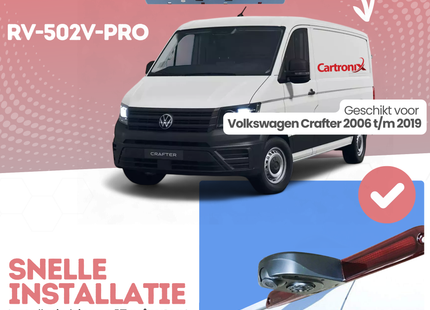 Volkswagen Crafter Derde Remlicht met Dubbele Lens Achteruitrijcamera | 2007 t/m 2016 | Nachtzicht | HD Beeld