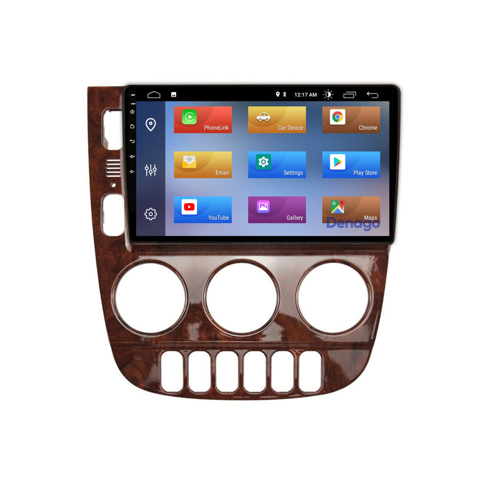 Radio para coche Mercedes ML CarPlay | 1999 a 2004 | Denago DNG-A104 | 9 pulgadas | Androide 13 | CarPlay inalámbrico y Android Auto | Marco color madera