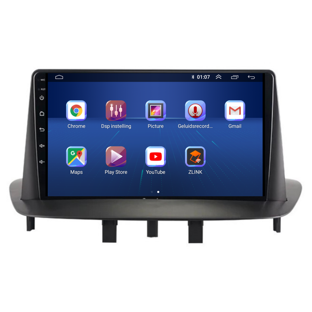 Renault Megane 3 | Fluence | Android 13 | Autoradio | 2008 t/m 2016 | Carplay & Android Auto