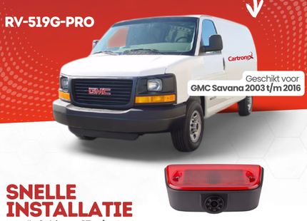 GMC Savana Derde Remlicht Achteruitrijcamera | 2003 t/m 2016 | Nachtzicht | HD Beeld