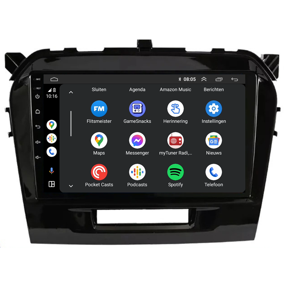 Suzuki Vitara | Androide 13 | Radio de coche | 2015 a 2023 | CarPlay y Android Auto