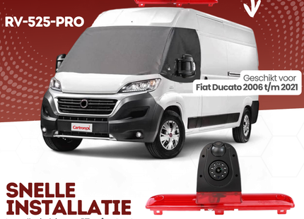 Fiat Ducato Derde Remlicht met Dubbele Lens en  Achteruitrijcamera | 2006 t/m 2021 | Nachtzicht | HD Beeld